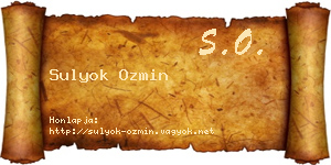 Sulyok Ozmin névjegykártya